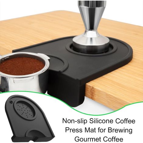 Tappetino per pressatura caffè espresso, 1 pezzo di tappetino in silicone per caffè, tappetino per pressatura caffè in polvere, per accessori da barista, macchina da caffè, piano di lavoro da cucina (1/4)