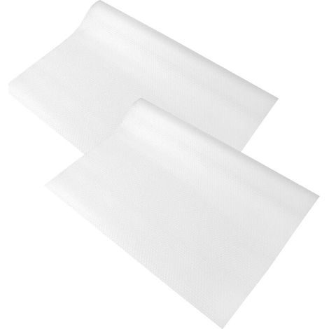 2 Rouleaux Tapis De Tiroir De Cuisine,Tapis Refrigerateur Tapis D'Étagère Tapis Fond De Tiroir Antidérapant en Eva Tapis De Tiroir pour Placard,Tiroir,Réfrigérateur,Cuisine,Armoires De Table (Blanc) (1/4)