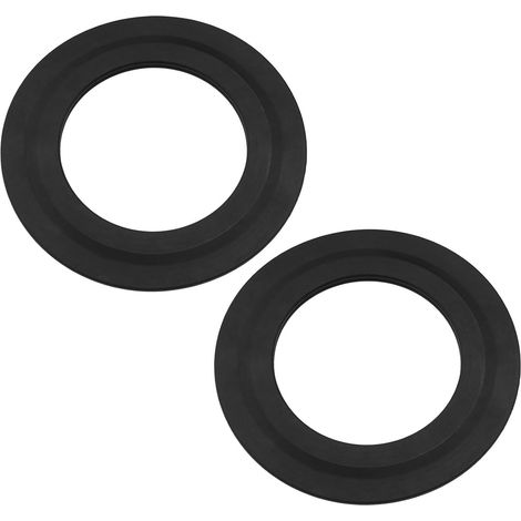 Sellos de goma de repuesto para válvula de descarga de inodoro (paquete de 2), 71 mm x 100 mm, color negro (1/5)