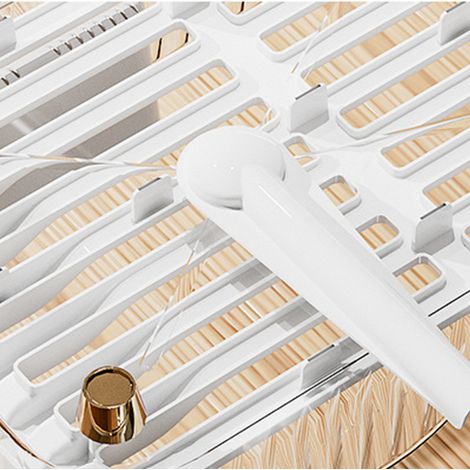 Égouttoir à vaisselle en plastique transparent blanc