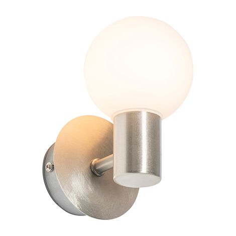 Moderne Wandleuchte Stahl IP44 - Cederic Up