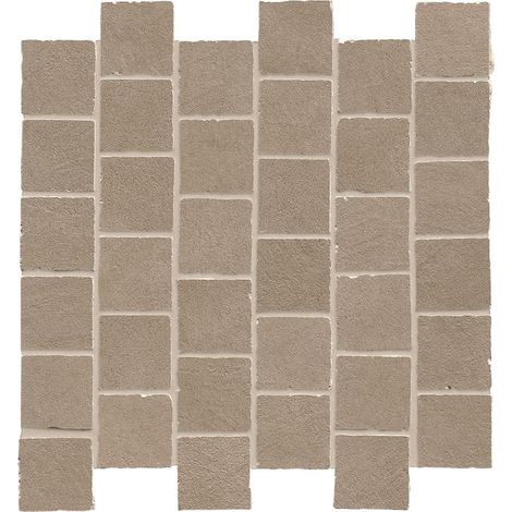 Mosaïque effet Béton Brun Sable Quadra 31x31x0,9 cm Mat Benzaro - Sol et mur intérieur (vendu par carton de 0,3844 m²) - RO'MA CARRELAGE