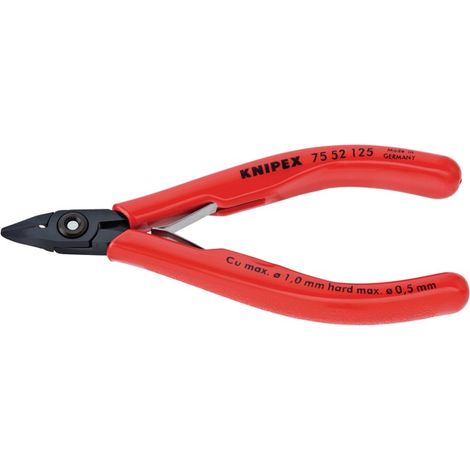 Pince coupante latérale électronique longueur 125 mm forme 5 facette oui KNIPEX 7552125 (1/2)