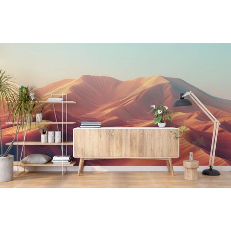 Papier peint déserts - dunes sable rose - 150 x 250 cm (1/2)