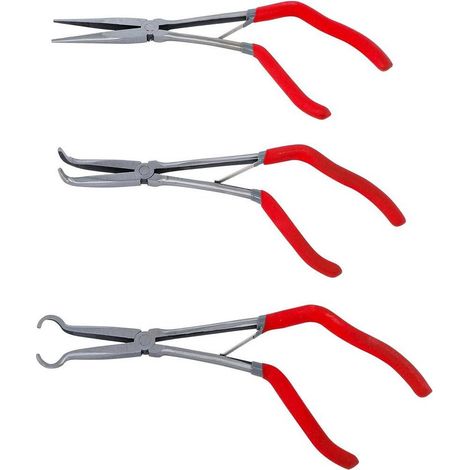Jeu de Pinces Téléphone et Bec L. 3 pcs 275 mm - Poignée Pistolet - Précision et Confort d Utilisation - D-Work (1/5)