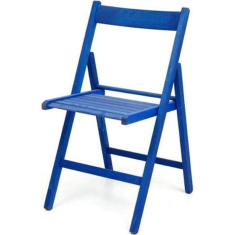 Chaise pliante en bois bleu Penelope (1/2)