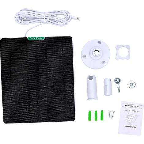5W Monocrystalline Solar Panel for Security Camera, (5W (1/5)