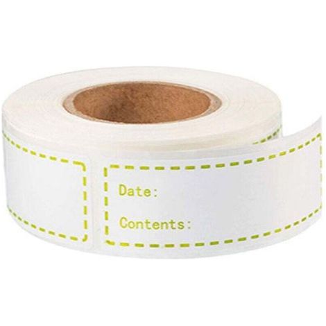 500 feuilles, 1 x 3 pouces, autocollants de rangement amovibles auto-adhésifs, étiquettes vertes, étiquettes de date de congélation des aliments, résistants à la graisse, faciles à nettoyer (1/4)