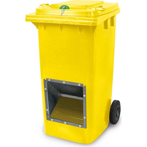 BRB Behälter für Streugut, abschließbar und mit Entnahmeöffnung, 240 Liter, BxTxH 580x730x1075 mm (Gelb) (1/2)