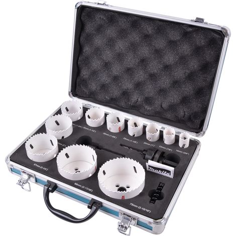 Makita D-47298 Lochsägen-Set 14teilig 19 mm, 22 mm, 25 mm, 29 mm, 35 mm, 38 mm, 44 mm, 51 mm, 57 mm (1/5)