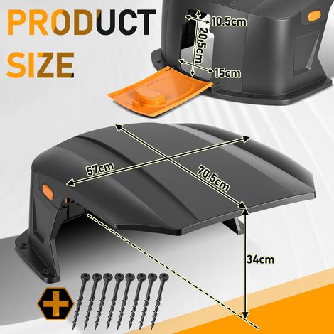 Randaco Garaje para cortacésped Pequeñas herramientas de jardín Funda protectora Plegable Techo para robot cortacésped (1/3)
