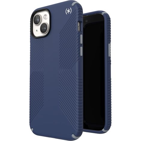 Custodia Speck Presidio2 Grip Magsafe per iPhone 15 Plus / iPhone 14 Plus (Blu Costiero / Grigio Polvere / Bianco) (1/4)