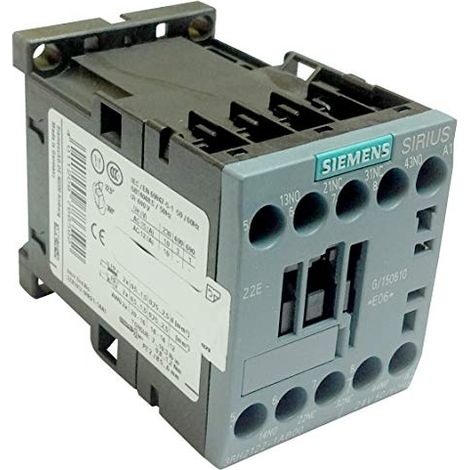 Siemens Contactor auxiliar, 2NA+2NC, AC 24V, 50/60Hz, S00, conexión por tornillo, 3RH21221AB00