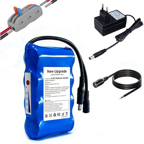 Pack de Batteries 7800mAh 12.8 V avec Sortie CC pour Bandes LED, caméras de vidéosurveillance, routeurs, Bricolage et Bien Plus Encore (1/5)
