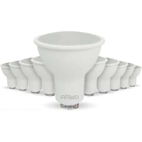 Eclairage Design – Lot de 10 ampoules LED GU10 7.5W – 700 lumens – Blanc chaud 2700K – Angle 110° – Durée de vie 20 000 heures