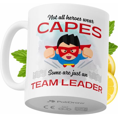 Lustige Tasse für Teamleiter – Kaffee- oder Teetasse mit witzigem Textdesign – ideal für Geburtstage, Namenstage, Feiertage und besondere Anlässe. Hochwertige Tasse für Homeoffice, Büro und Arbeit. Fa