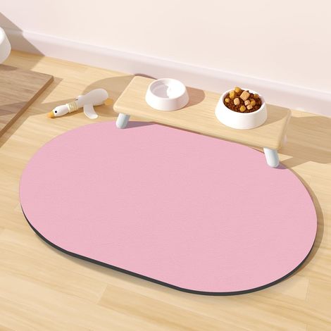 Absorbant Tapis Gamelle Chien, 61x40,5CM Antidérapants Tapis Gamelle de Chien avec Support en Caoutchouc (1/5)