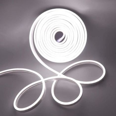 Ruban LED Flexible Néon - 5M - Étanche IP65 - Blanc - 120 LEDs/m (1/4)