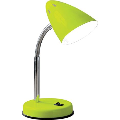 Premier Housewares Flexi Lime Green Desk Lamp with EU Plug
