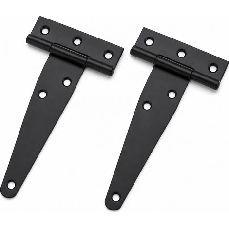 Charnières T 2 Acier Noir 4 Pouces pour Portail de Jardin (1/5)