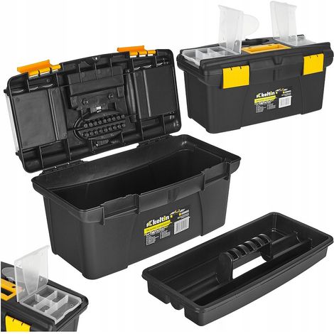 Caja de herramientas de plástico con organizadores de 16" (6) (1/5)