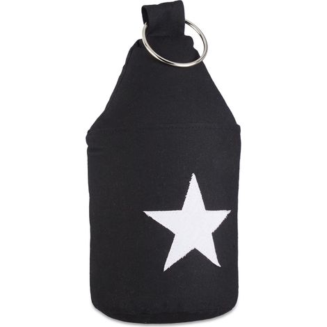 Butoir tissu étoile sable poignée arrêt de porte HxD: 23x11 cm, noir, 25 X 25 X 32 Cm (1/5)