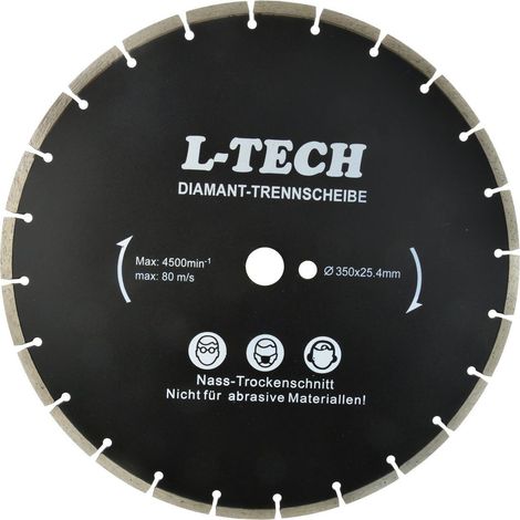 Geko L-tech disco diamantata 350 mm nera