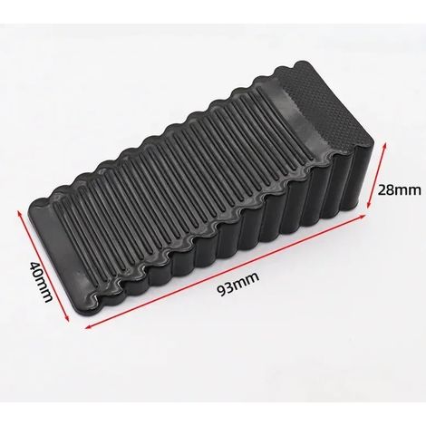 Butée de porte d'entrée (Noir - Grand modèle) Anti-collision, en caoutchouc, pour usage domestique, sans perçage, fixation facile. (1/5)