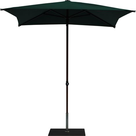 Ombrellone da Giardino 2x2 m Palo Ø38 mm in Alluminio Effetto Legno Tessuto Poliestere Trend Wood Verde (1/5)