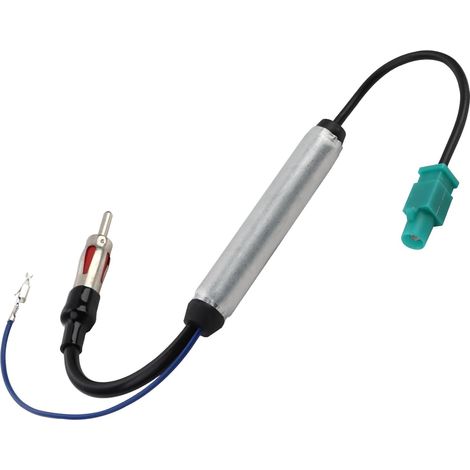 Adaptateur Antenne Autoradio Fakra vers Din avec Amplificateur - Câble 18cm pour FM Stéréo (1/5)