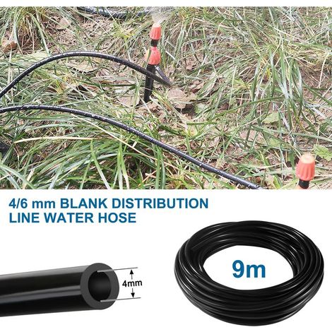 9 m Mikro-Bewässerungsschlauch, 4/6 mm Blindverteilerleitung, Mikro-Schlauch-Bewässerungssystem, für Gartenbewässerungssysteme (1/5)