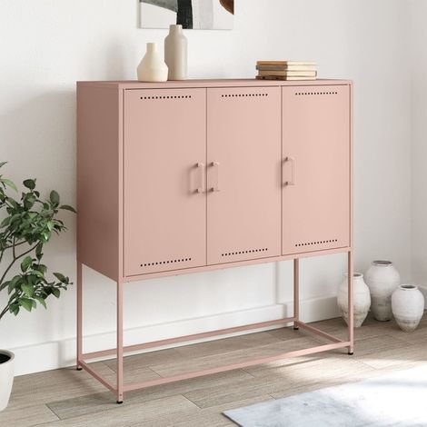 Highboard Rosa 100,5x39x107 cm Stahl (1/5)