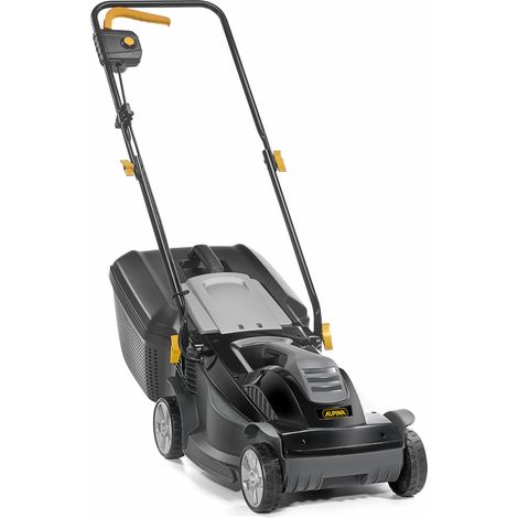 Alpina BL 380 E Tagliaerba Elettrico, 1400 W, 38 cm – Sacco 40 l, Regol. 3 Posizioni – Ideale per Giardini fino a 500 m²