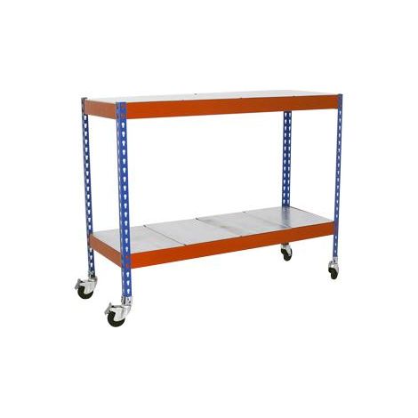 Simonrack Metallregal mit Rollen in Blau