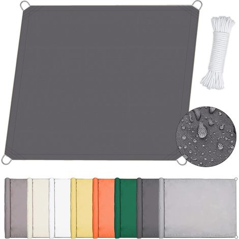 Voile d'ombrage Rectangulaire, Toile Ombrage Imperméable, Voiles D'ombrage pour Patio, Résistant Aux UV, Toile Pergola, Bache, Extérieur Jardin Terrass Balcon (1/5)