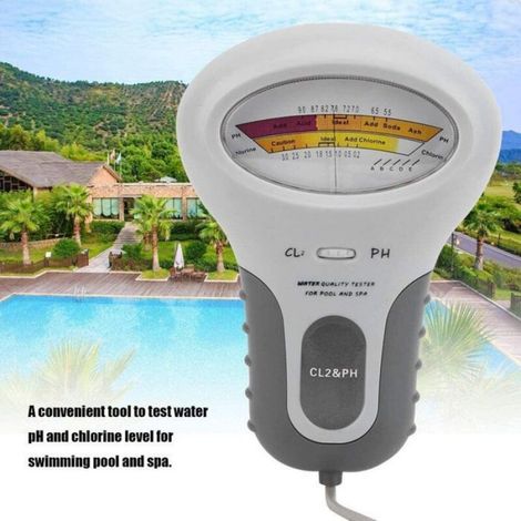 Testeur Numérique - - CL2 - LCD multifonction - Sonde chlore & pH - Pour piscine et spa (1/4)