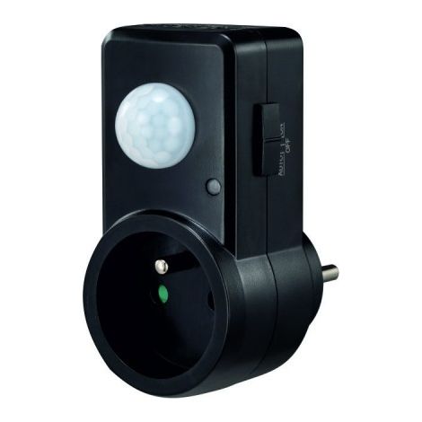 Schwarzer PIR-Bewegungsmelder in Steckdose CP-10C EC20344 ECO (1/5)