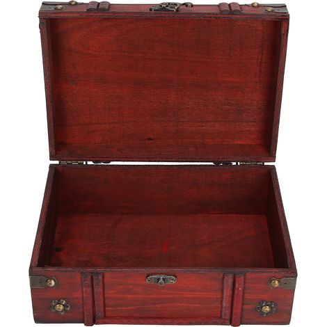 Boîte en Bois Multifonction Vintage pour Bijoux Antiques et Décoration de Tir - Idéale pour Rangement Maison (1/5)