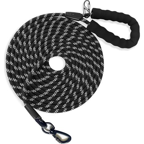 Dog Training Leash with Carabiner and Padded Handle, Reflective Dog Leash for Small Medium Large Dogs 10M 20M Long Return System (33FT) (1/5)