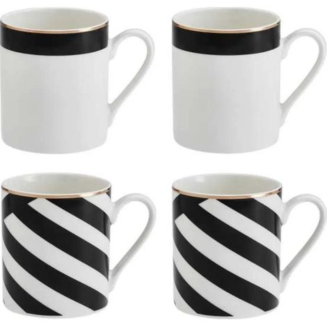 Mikasa Set aus monochromen Art-Déco-Tassen 380 ml (1/3)