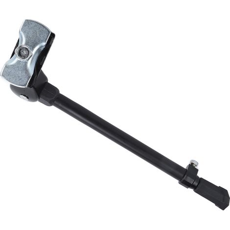 Béquille de vélo réglable en alliage d'aluminium à fixation centrale pour vélos de route et VTT de 24 à 27 pouces, noire (1/5)