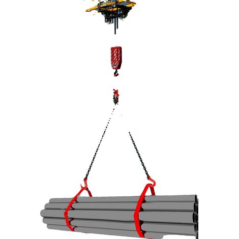 Sangle de chaîne, capacité de charge de 2T, acier allié durable, 2 Ton, 2m (1/5)