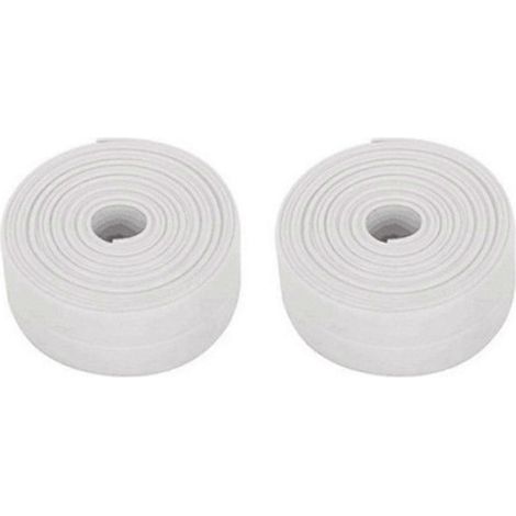 Ruban d'étanchéité imperméable et anti-moisissure pour salle de bain, cuisine, porte, douche, lavabo, baignoire, 3,2 m x 2,2 cm, blanc (1/5)