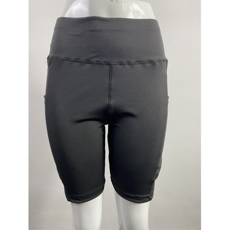 Short de Yoga à Haute Taille Élastique pour Femme - Fitness, Running, Gym - Noir (1/5)