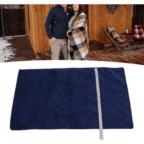Couverture chauffante USB, châle/couverture électrique à température contrôlée, couverture électrique multifonctionnelle pour chauffer et réchauffer, bleu marine. (1/5)