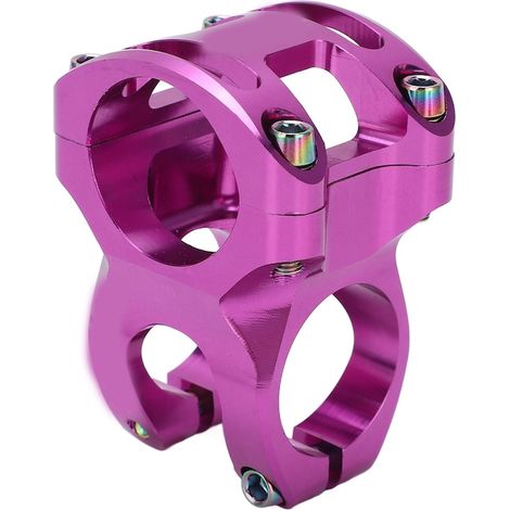 Potence de vélo en aluminium 6061, diamètre 31,8 mm, angle 0 degré, poids 117 g, coloris rose foncé, pièce rechange guidon VTT (1/5)