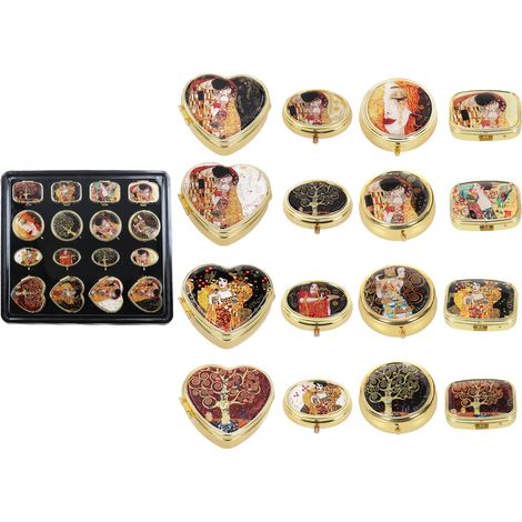 Set di 16 scatole miste Gustav Klimt, ideali come espositore per gioielli o come idea regalo. (1/5)