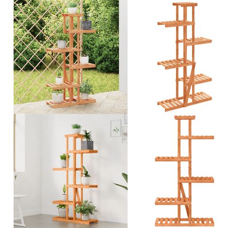 Support à fleurs 75x25x140,5 cm bois massif de sapin - Support Plante - Rangement Intérieur - Meuble Jardin - Étagères Murales - Déco Murale - Home & Living (1/5)