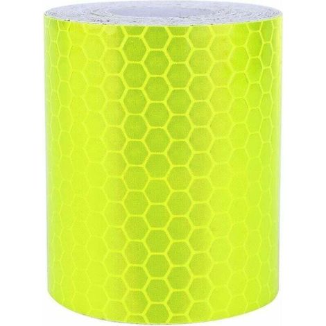 3m Ruban Réfléchissant Jaune Fluorescent Vert. Réfléchissant Bande de Danger Ruban de Marquage d'Avertissement de Sécurité de Véhicule d'urgence