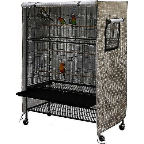 Housse pour cage à oiseaux et anti-poussière lavable, grande housse pour cage à oiseaux en maille - Grande housse pour cage à oiseaux en maille (1/5)